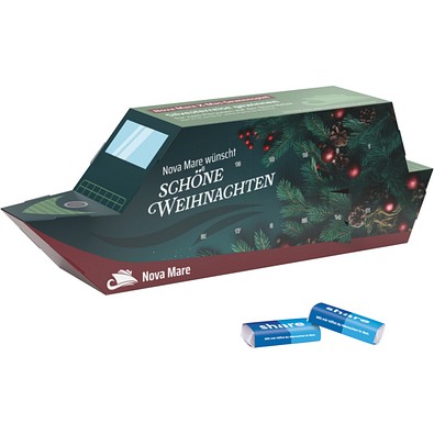 Adventskalender Schiff, share Schokotäfelchen, inkl. Druck
