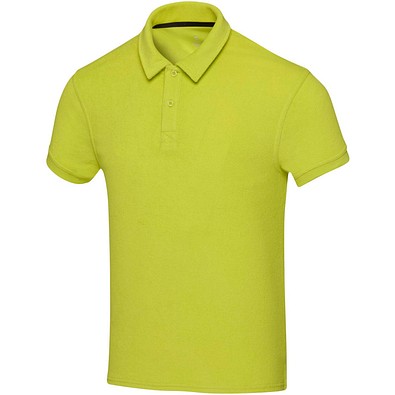 Akoya Poloshirt aus GRS-recyceltem Frottee Unisex, limone, XS