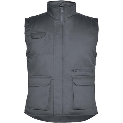 Almanzor Vielseitige Thermo Arbeitsweste mit hohem Kragen, blei, 2XL