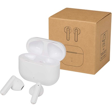 Altais True Wireless Bluetooth® Headset aus recyceltem Kunststoff, weiss