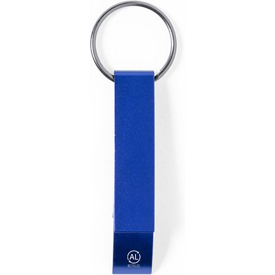 Alu-Schlüsselanhänger mit Flaschenöffner Mixe, Blau