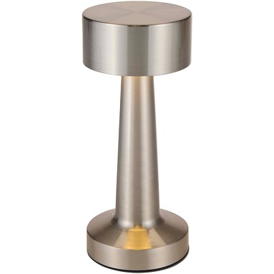 Aludra Wiederaufladbare dimmbare Tischlampe mit 3 Lichtmodi, silber