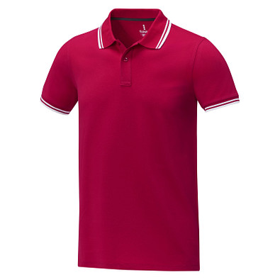 Amarago Polo mit abgesetztem Rand für Herren, rot, 3XL