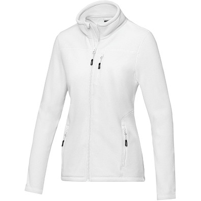 Amber GRS recycelte Fleecejacke für Damen, weiß, S