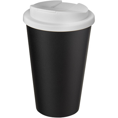 Americano® 350 ml Isolierbecher mit auslaufsicherem Schraubverschluss, schwarz/weiß