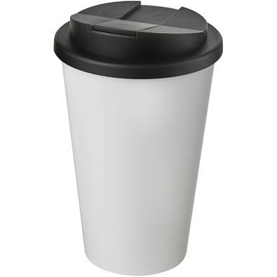 Americano® 350 ml Isolierbecher mit auslaufsicherem Schraubverschluss, weiß/schwarz