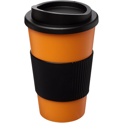 Americano Isolierbecher mit Schutzring, 350 ml, orange,schwarz
