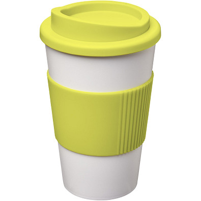 Americano Isolierbecher mit Schutzring, 350 ml, weiss,limone Americano Isolierbecher mit Schutzring, 350 ml, weiss,limone
