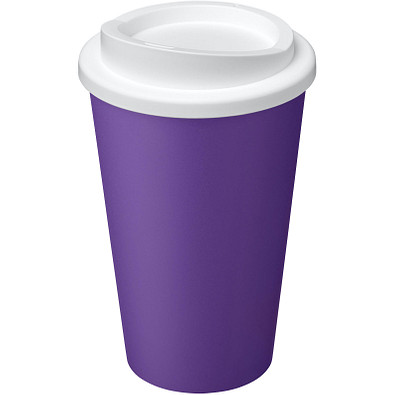 Americano® Eco 350 ml recycelter Becher, lila/weiß