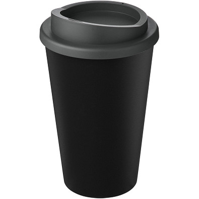 Americano Eco recycelter Becher, 350 ml, schwarz/grau
