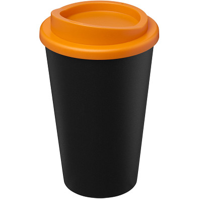 Americano Eco recycelter Becher, 350 ml, schwarz/orange