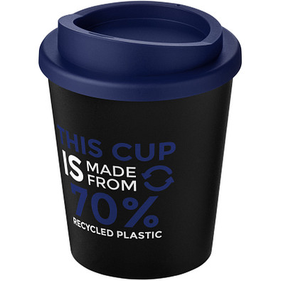 Americano® Espresso Eco 250 ml recycelter Isolierbecher, schwarz/blau
