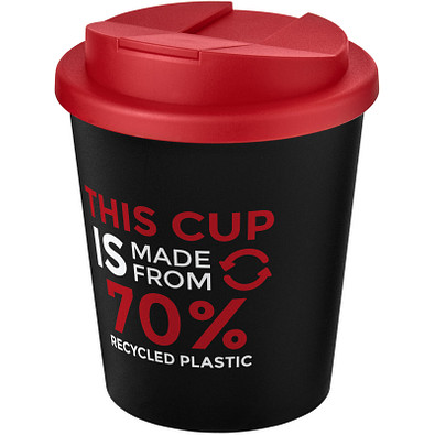 Americano® Espresso Eco 250 ml recycelter Isolierbecher mit auslaufsicherem Deckel, schwarz
