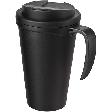 Americano® Grande 350 ml Isolierbecher mit auslaufsicherem Schraubverschluss, schwarz glänzend