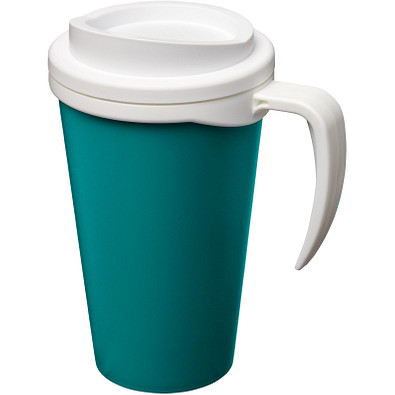 Americano Grande Isolierbecher, 350 ml, türkisblau,weiss