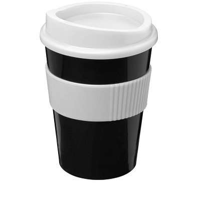 Americano Medio Becher mit Schutzring, 300 ml, schwarz,weiss Americano Medio Becher mit Schutzring, 300 ml, schwarz,weiss