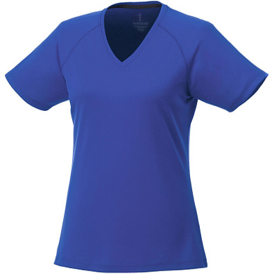 ELEVATE Damen T-Shirt Amery mit V-Ausschnitt cool fit, blau, XS ELEVATE Damen T-Shirt Amery mit V-Ausschnitt cool fit, blau, XS