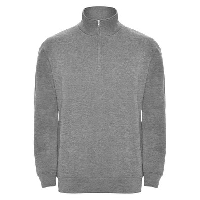 Aneto Pullover mit Viertelreißverschluss, Marl Grey, S