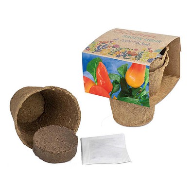 Anzucht-Set mit Samen, Gewürzpaprika, 1-seit. Druck