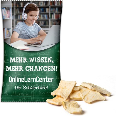 Apfelchips, 15 g, Folie transparent, inkl. Druck