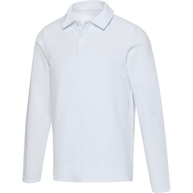 Apollo 245 g/m² Langarm Poloshirt Unisex, weiss, XXS