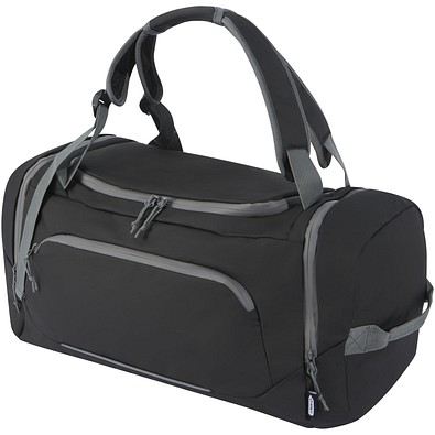 Aqua wasserabweisende Reisetasche aus GRS Recyclingmaterial 35 L, schwarz