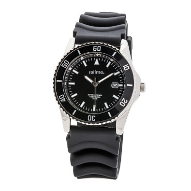 reflects® Armbanduhr Sport, glänzendes Metallgehäuse, schwarz/silber reflects® Armbanduhr Sport, glänzendes Metallgehäuse, schwarz/silber