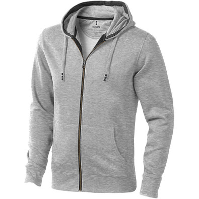 ELEVATE Herren Kapuzensweatjacke Arora, grau meliert, M