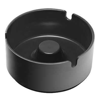 Aschenbecher, stapelbar, schwarz