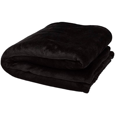 Ashen GRS-recycelte Sherpa Decke, schwarz