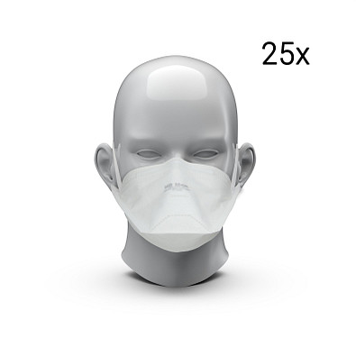 Atemschutzmaske "HB2", FFP2 NR, 25er-Pack, weiß Atemschutzmaske "HB2", FFP2 NR, 25er-Pack, weiß