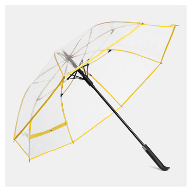 Automatischer Windproof-Stockschirm VIP,gelb, transparent