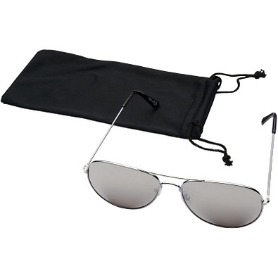 Aviator Sonnenbrille mit farbigen Spiegelgläsern, silber Aviator Sonnenbrille mit farbigen Spiegelgläsern, silber