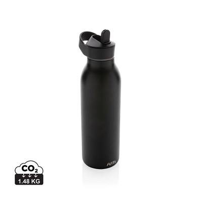 Avira Ara RCS Re-Steel Fliptop Wasserflasche 500ml, schwarz
