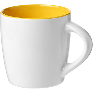 Aztec Keramiktasse, 340 ml, weiss,gelb Aztec Keramiktasse, 340 ml, weiss,gelb