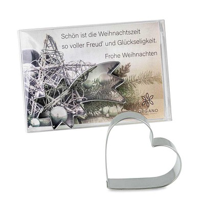 Backförmchen in der Box, Winter, Herz, 2-seit. Druck