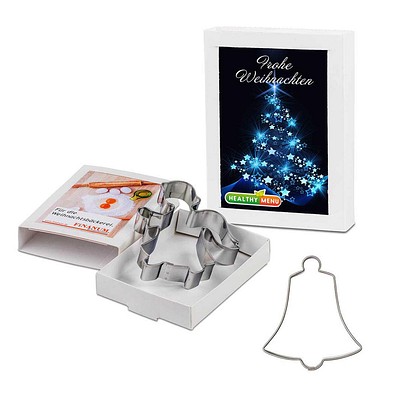 Backförmchen in Slide-Box, Xmas, Glocke, 1-seit. Druck