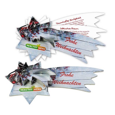 Backförmchen mit Rezeptblock, Komet, 1-seit. Druck