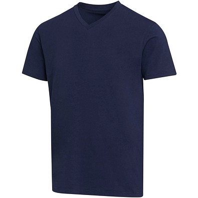 Balfour 200 g/m² Kurzärmeliges T-Shirt V-Ausschnitt Bio Baumwolle (OCS), unisex, navy, 3XL