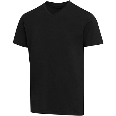 Balfour 200 g/m² Kurzärmeliges T-Shirt V-Ausschnitt Bio Baumwolle (OCS), unisex, schwarz, 3XL