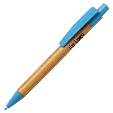 Bambus-Kugelschreiber Sydor, blau Bambus-Kugelschreiber Sydor, blau