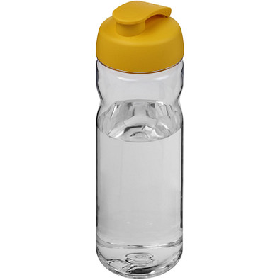 Base Tritan Sportflasche mit Klappdeckel, 650 ml, transparent,gelb Base Tritan Sportflasche mit Klappdeckel, 650 ml, transparent,gelb