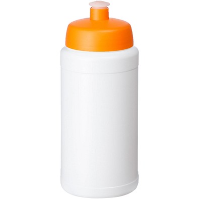 Baseline® Plus 500 ml Flasche mit Sportdeckel, weiß/orange