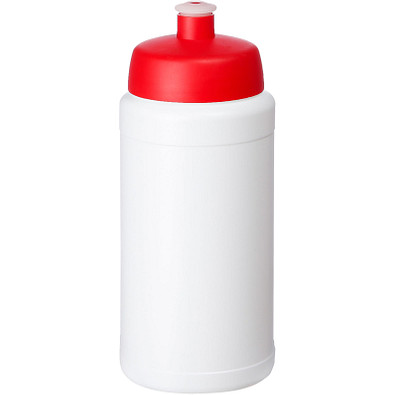 Baseline Plus Flasche mit Sportdeckel, 500 ml, weiss,rot Baseline Plus Flasche mit Sportdeckel, 500 ml, weiss,rot