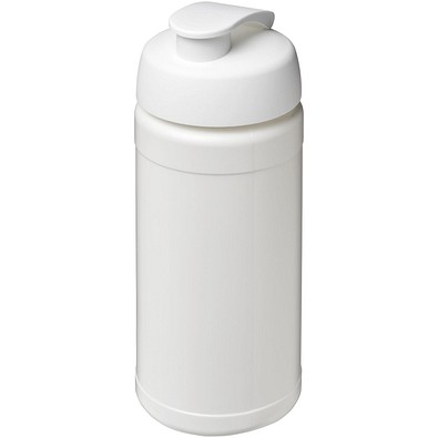 Baseline® Plus 500 ml Sportflasche mit Klappdeckel, weiß/weiß
