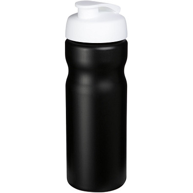Baseline Plus Sportflasche mit Klappdeckel, 650 ml, schwarz,weiss Baseline Plus Sportflasche mit Klappdeckel, 650 ml, schwarz,weiss