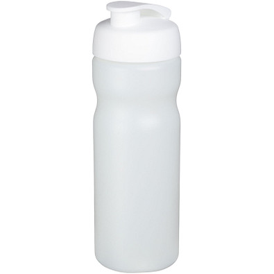 Baseline Plus Sportflasche mit Klappdeckel, 650 ml, transparent,weiss Baseline Plus Sportflasche mit Klappdeckel, 650 ml, transparent,weiss