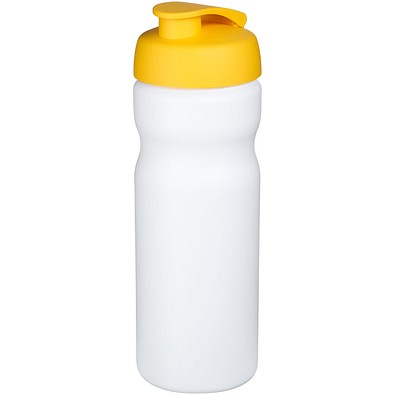 Baseline® Plus 650 ml Sportflasche mit Klappdeckel, weiß/gelb