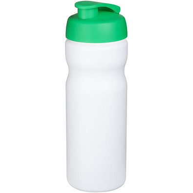 Baseline® Plus 650 ml Sportflasche mit Klappdeckel, weiß/grün