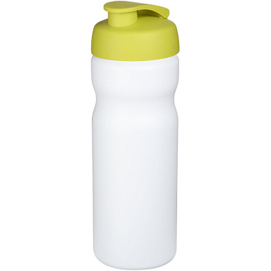 Baseline Plus Sportflasche mit Klappdeckel, 650 ml, weiss,limone Baseline Plus Sportflasche mit Klappdeckel, 650 ml, weiss,limone
